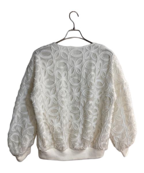 GRACE CONTINENTAL（（グレースコンチネンタル）GRACE CONTINENTAL (（グレースコンチネンタル) シアーメッシュジップアップジャケット ホワイト サイズ:36の古着・服飾アイテム