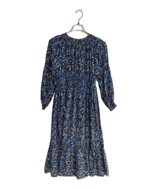 suleiado（ソレイアード）SULEIADO (ソレイアード) コットンプリント シャーリングワンピース ネイビー サイズ:36の古着・服飾アイテム