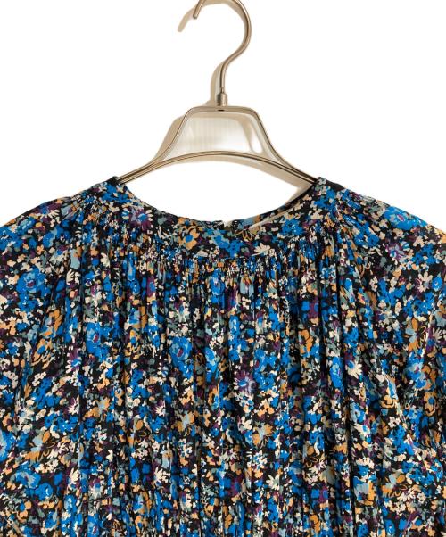 suleiado（ソレイアード）SULEIADO (ソレイアード) コットンプリント シャーリングワンピース ネイビー サイズ:36の古着・服飾アイテム