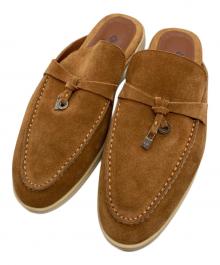 LORO PIANA（ロロピアーナ）の古着「Babouche Charms Walk スウェードミュール」｜ブラウン