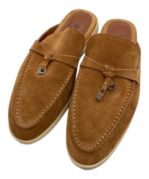 LORO PIANA（ロロピアーナ）LORO PIANA (ロロピアーナ) Babouche Charms Walk スウェードミュール ブラウン サイズ:37の古着・服飾アイテム