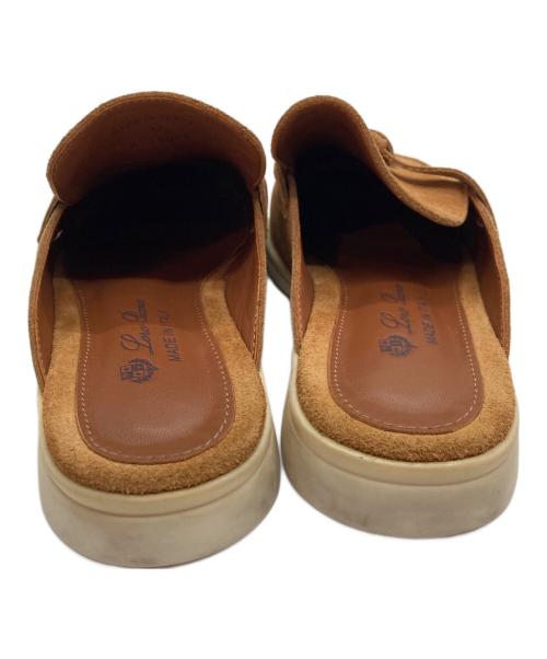 LORO PIANA（ロロピアーナ）LORO PIANA (ロロピアーナ) Babouche Charms Walk スウェードミュール ブラウン サイズ:37の古着・服飾アイテム