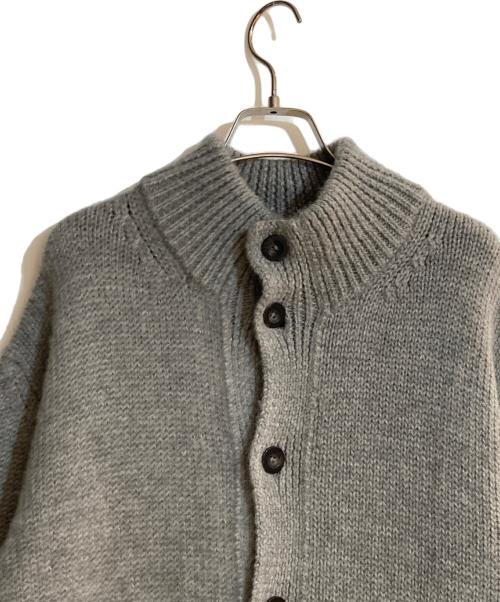 JIL SANDER（ジルサンダー）JIL SANDER (ジルサンダー) アルパカ100％ニットカーディガン グレー サイズ:54の古着・服飾アイテム