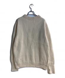 ANDERSEN-ANDERSEN（アンデルセン アンデルセン）の古着「ウールリブモックネックニット」｜ベージュ