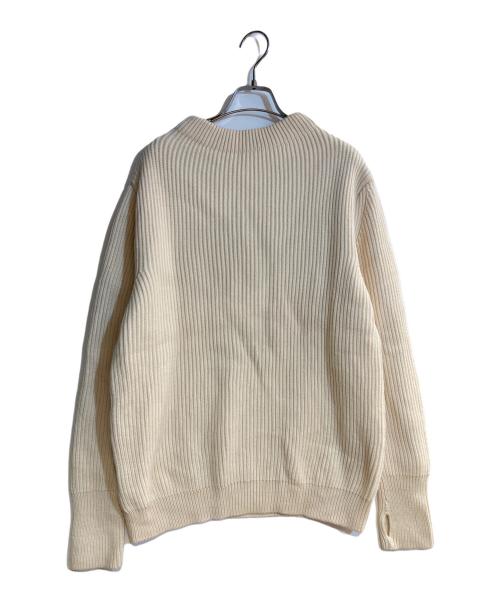 ANDERSEN-ANDERSEN（アンデルセン アンデルセン）Andersen-Andersen (アンデルセン アンデルセン) ウールリブモックネックニット ベージュ サイズ:Ｌの古着・服飾アイテム