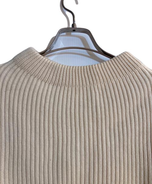 ANDERSEN-ANDERSEN（アンデルセン アンデルセン）Andersen-Andersen (アンデルセン アンデルセン) ウールリブモックネックニット ベージュ サイズ:Ｌの古着・服飾アイテム