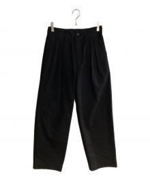AURALEE（オーラリー）の古着「SUPER FINE WOOL COTTON TWILL SLACKS+」｜ブラック