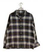 TOWN CRAFTタウンクラフト）の古着「60S LOOP COLLAR NEL OMBRE SHIRTS」｜ネイビー