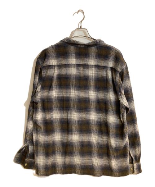 TOWN CRAFT（タウンクラフト）TOWN CRAFT (タウンクラフト) 60S LOOP COLLAR NEL OMBRE SHIRTS ネイビー サイズ:Ｌの古着・服飾アイテム