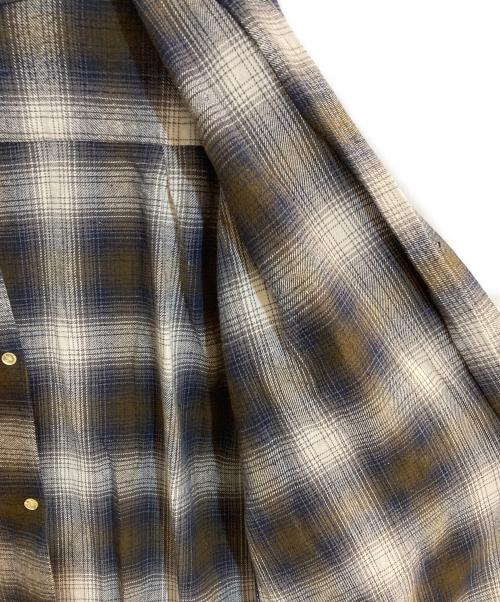 TOWN CRAFT（タウンクラフト）TOWN CRAFT (タウンクラフト) 60S LOOP COLLAR NEL OMBRE SHIRTS ネイビー サイズ:Ｌの古着・服飾アイテム