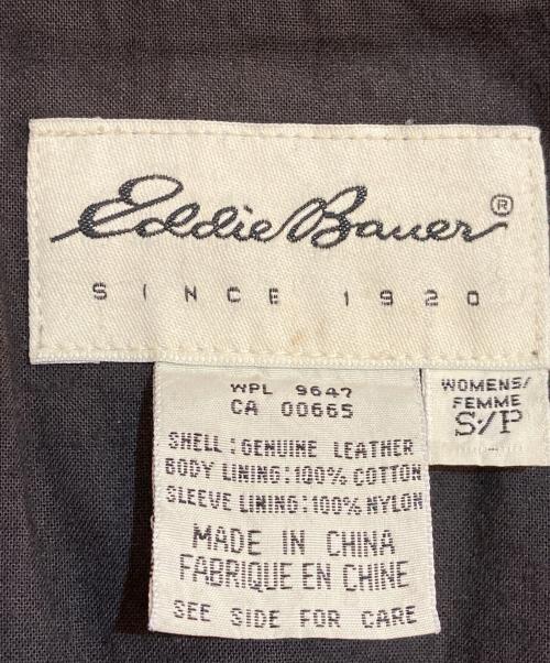 Eddie Bauer（エディーバウアー）Eddie Bauer (エディーバウアー) シングルレザージャケット ブラック サイズ:Sの古着・服飾アイテム