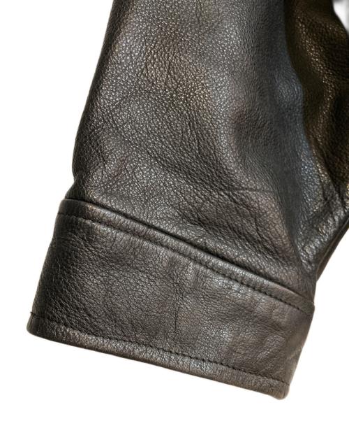 Eddie Bauer（エディーバウアー）Eddie Bauer (エディーバウアー) シングルレザージャケット ブラック サイズ:Sの古着・服飾アイテム