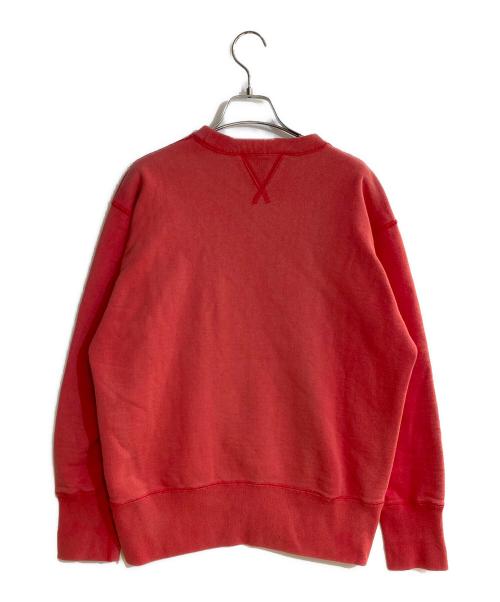 BEAMS PLUS（ビームスプラス）BEAMS PLUS (ビームスプラス) LOOPWHEELER (ループウィラー) vガゼットクルーネックスウェット レッド サイズ:Mの古着・服飾アイテム