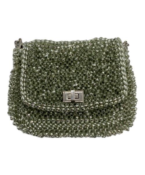 ANTEPRIMA（アンテプリマ）ANTEPRIMA (アンテプリマ) ルッケットミディアムワイヤーバッグ シルバーグリーンの古着・服飾アイテム