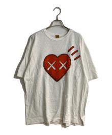 HUMAN MADE×KAWS（ヒューマンメイド×カウズ）の古着「ハートプリントカットソー」｜ホワイト