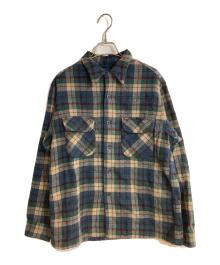 PENDLETON（ペンドルトン）の古着「ウールオープンカラーシャツ」｜グリーン