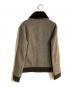 BURBERRY BLACK LABEL (バーバリーブラックレーベル) ツイード×ラムレザーコンビフライトジャケット ブラウン サイズ:Ｍ：23000円