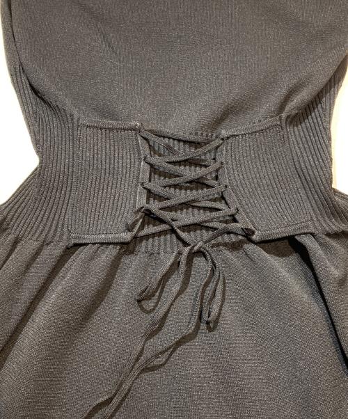 allureville（アルアバイル）allureville (アルアバイル) ウエストマークリブワンピース ブラック サイズ:2の古着・服飾アイテム