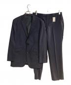 BURBERRY BLACK LABELバーバリーブラックレーベル）の古着「シルク混2Bストライプセットアップスーツ」｜ネイビー