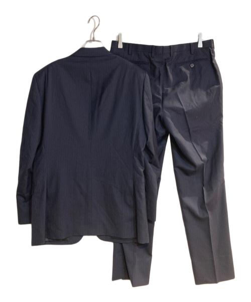 BURBERRY BLACK LABEL（バーバリーブラックレーベル）BURBERRY BLACK LABEL (バーバリーブラックレーベル) シルク混2Bストライプセットアップスーツ ネイビー サイズ:38L 未使用品の古着・服飾アイテム