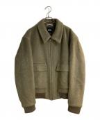 BOSSボス）の古着「リラックスフィットジャケット ヘリンボーンパターン アルパカブレンド」｜グリーン