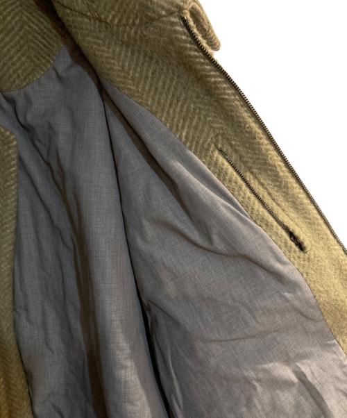 BOSS（ボス）BOSS (ボス) リラックスフィットジャケット ヘリンボーンパターン アルパカブレンド グリーン サイズ:52の古着・服飾アイテム