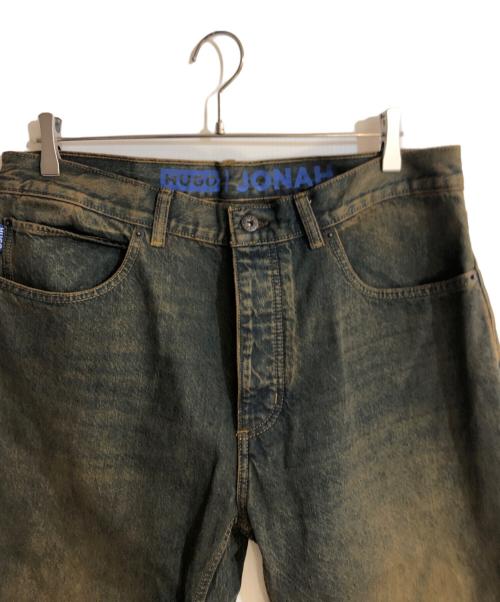 HUGO BOSS（ヒューゴ ボス）HUGO BOSS (ヒューゴ ボス) グリーンキャストレギュラーフィットリジッドデニムジーンズ インディゴ サイズ:SIZE 35/34の古着・服飾アイテム