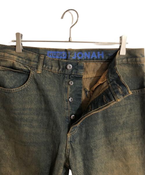 HUGO BOSS（ヒューゴ ボス）HUGO BOSS (ヒューゴ ボス) グリーンキャストレギュラーフィットリジッドデニムジーンズ インディゴ サイズ:SIZE 35/34の古着・服飾アイテム