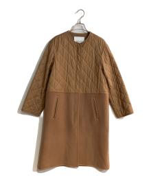 ANAYI（アナイ）の古着「キルティング切替ビーバークルーコート」｜ブラウン