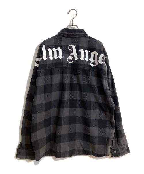 Palm Angels（パーム エンジェルス）Palm Angels (パーム エンジェルス) バックプリントシャツ ブラック×グレー サイズ:Ｍの古着・服飾アイテム