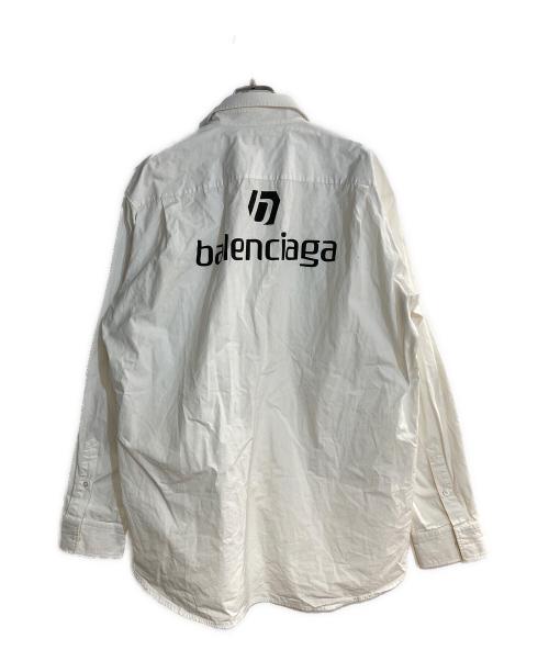 BALENCIAGA（バレンシアガ）BALENCIAGA (バレンシアガ) SPONSOR LOGO SHIRT ホワイト サイズ:３8の古着・服飾アイテム