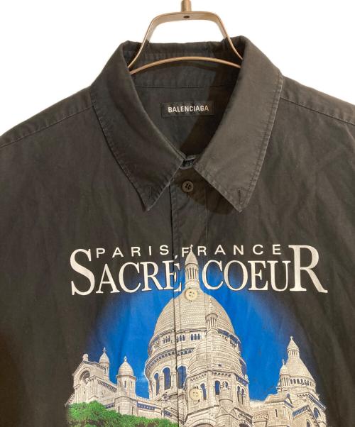 BALENCIAGA（バレンシアガ）BALENCIAGA (バレンシアガ) SACRE COEUR XL SHIRT ブラック サイズ:３7の古着・服飾アイテム