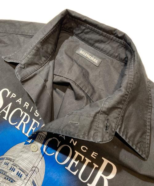 BALENCIAGA（バレンシアガ）BALENCIAGA (バレンシアガ) SACRE COEUR XL SHIRT ブラック サイズ:３7の古着・服飾アイテム