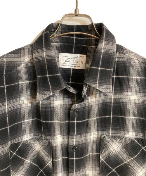 RAFU（ラフ）rafu (ラフ) チェックシャツ ブラック サイズ:XLの古着・服飾アイテム