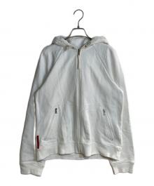 PRADA SPORTS（プラダスポーツ）の古着「ナイロンフードジップアップパーカー」｜ホワイト
