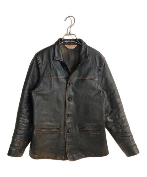 G&F WORKERS（ジーアンドエフワーカーズ）G&F WORKERS (ジーアンドエフワーカーズ) ウルフマンホースハイドカーコート ブラウン サイズ:Ｌの古着・服飾アイテム