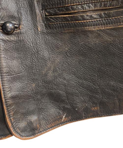 G&F WORKERS（ジーアンドエフワーカーズ）G&F WORKERS (ジーアンドエフワーカーズ) ウルフマンホースハイドカーコート ブラウン サイズ:Ｌの古着・服飾アイテム