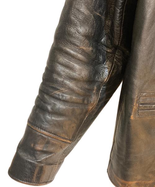 G&F WORKERS（ジーアンドエフワーカーズ）G&F WORKERS (ジーアンドエフワーカーズ) ウルフマンホースハイドカーコート ブラウン サイズ:Ｌの古着・服飾アイテム