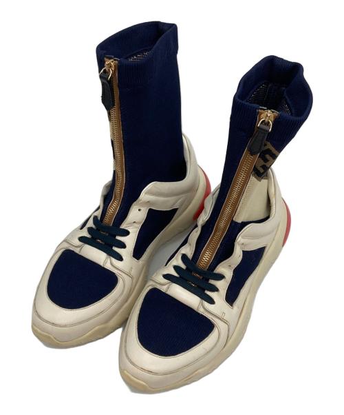 FENDI（フェンディ）FENDI (フェンディ) FILA (フィラ) マニアソックススニーカー ネイビー サイズ:不明の古着・服飾アイテム