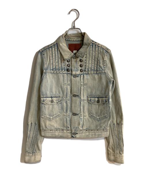RRL（ダブルアールエル）RRL (ダブルアールエル) コンチョスタッズ2ndデニムジャケット ブルー サイズ:1の古着・服飾アイテム