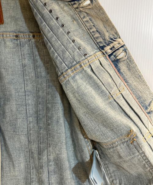 RRL（ダブルアールエル）RRL (ダブルアールエル) コンチョスタッズ2ndデニムジャケット ブルー サイズ:1の古着・服飾アイテム