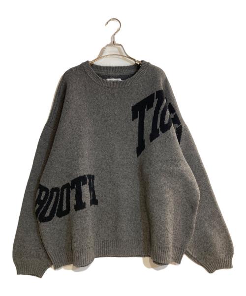 TIGHTBOOTH PRODUCTION（タイトブースプロダクション）TIGHTBOOTH PRODUCTION (タイトブースプロダクション) ACID LOGO KNIT SWEATER グレー サイズ:XLの古着・服飾アイテム