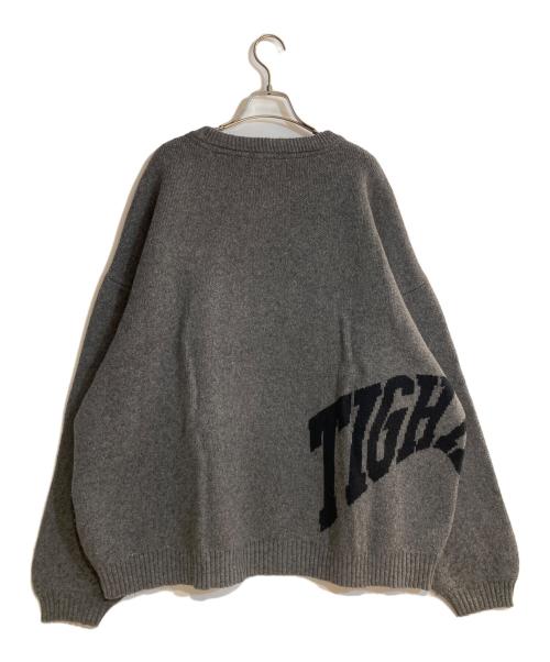 TIGHTBOOTH PRODUCTION（タイトブースプロダクション）TIGHTBOOTH PRODUCTION (タイトブースプロダクション) ACID LOGO KNIT SWEATER グレー サイズ:XLの古着・服飾アイテム