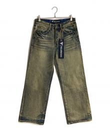 VALABASAS（バラバサス）の古着「グランジ加工バギーデニムパンツ」｜インディゴ