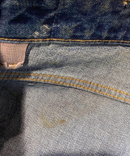 VALABASAS（バラバサス）VALABASAS (バラバサス) グランジ加工バギーデニムパンツ インディゴ サイズ:Ｗ32の古着・服飾アイテム