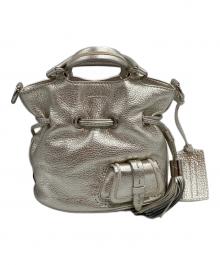 LANCEL（ランセル）の古着「プルミエフラート メタリックハンドバッグ」｜シルバー