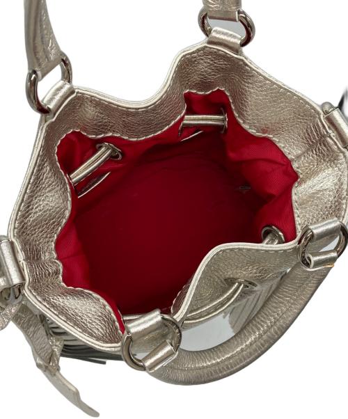 LANCEL（ランセル）LANCEL (ランセル) プルミエフラート メタリックハンドバッグ シルバーの古着・服飾アイテム