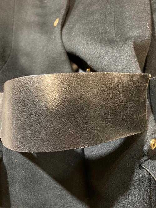 GUCCI（グッチ）GUCCI (グッチ) レザー切替スタンドカラーコート ブラック サイズ:Ｍの古着・服飾アイテム