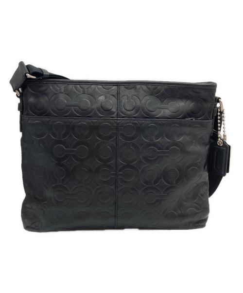 COACH（コーチ）COACH (コーチ) オプアートレザーショルダーバッグ ブラックの古着・服飾アイテム