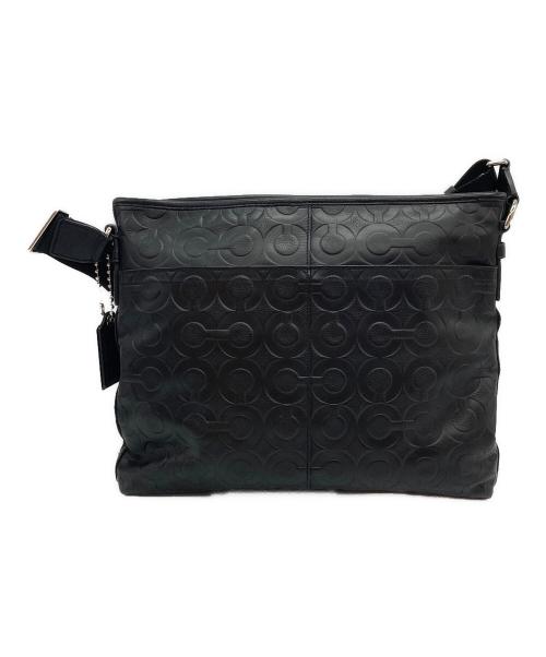 COACH（コーチ）COACH (コーチ) オプアートレザーショルダーバッグ ブラックの古着・服飾アイテム
